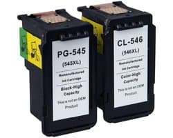 XL Inktpatronen Zwart en Kleur (PG-545 / CL-546) - Hoge Capaciteit voor Diverse Printers