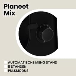 RVV® Mixer met Mengkom - Keukenmachine - Kneedmachine- Zwart- 31cm x 22cm x 36cm — thumbnail 2