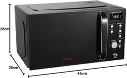 Digitale Magnetron met Grillfunctie 20L - 700W - Zwart - Inclusief Draaiplateau & Rooster — thumbnail 3