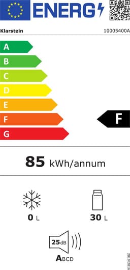 Klarstein Minibar Happy Hour 5-15°C 25 dB ledverlichting - Minikoelkast - 30L - voor Hotelkamer voor Partykelder - Stil LED-Binnenverlichting Compact Geruisloos - Mini Fridge - Hotelkoelkast - Kleine Koelkast - Compact Koelkast — thumbnail 2