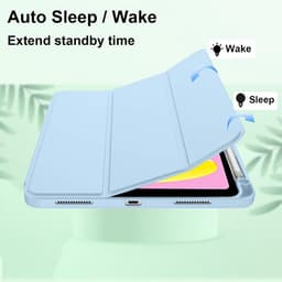 Zachte TPU iPad Air 11 inch en 10.9 inch Case - Bescherming voor M3/M2 2025/2024 en 5e/4e Generatie - Steun voor Pencil Pro en USB-C - Lichtblauw — thumbnail 3