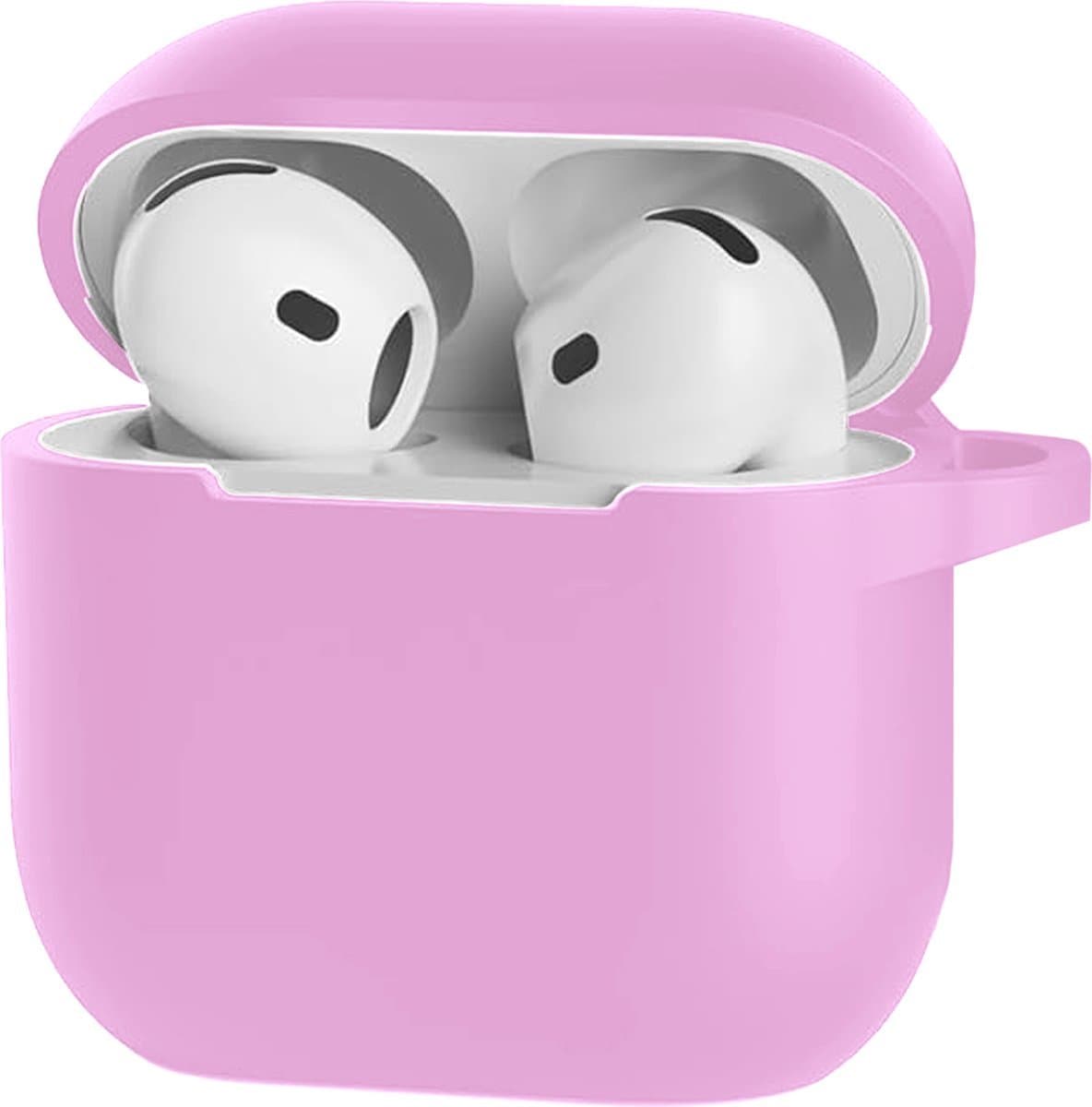 Jumada's Case Geschikt voor AirPods 4 Hoesje Hoes Siliconen Met Clip Cover - Hoesje Geschikt voor Apple AirPods 4 Hoes Siliconen - Flamingo — afbeelding 1
