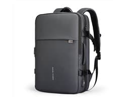 Multifunctionele Laptop Rugzak - Zakelijke Rugzak - 17Inch - Backpack - 40 Liter - USB Oplaadpoort - Waterbestendig - School Rugzak - Grijs - Ventilerend