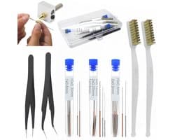 32 stuks reinigingsnaalden en reinigingsaccessoires voor 3D-printers