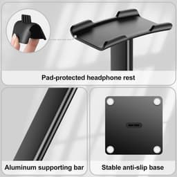 Universele Aluminium Hoofdtelefoonstandaard voor Gaming en Muziek — thumbnail 5
