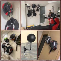 Helmhouder voor motorfiets - Wandmontage en Aluminiumlegering — thumbnail 5