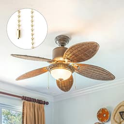 Plafondventilator Trekketting 3m - Kraal Premium Metalen Lamp Trekketting met Connectoren voor Doe-Het-Zelf Knutselwerkjes — thumbnail 2