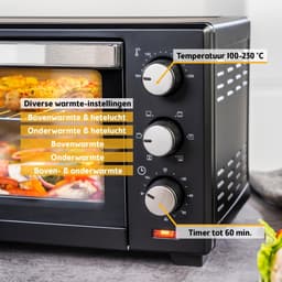 DnA® Heteluchtoven - Airfryer Oven - Airfryer - Oven - Zwart - 46cm x 32cm x 28cm — thumbnail 9