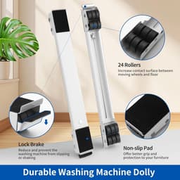2x Verstelbare & Antislip Onderstel voor Wasmachine en Droger - Universele Wasmachine Accessoires — thumbnail 4