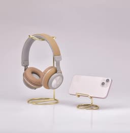Hoofdtelefoon en Mobiele Telefoon Stand Desktop Set - Metalen Houder voor Bureau (2 Stuks) — thumbnail 5