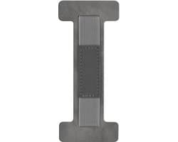 Zelfklevende polsband voor e-readers en tablets - PU-materiaal, zijden textuurdesign (grijs)