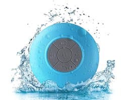 Gigicial Draagbare handsfree speaker - Zuignap voor buiten - Diepe bas, helder geluid + waterdicht ontwerp - 1 stuk - Blauw