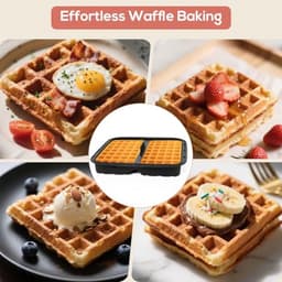 Set van 2 siliconen wafelvormen voor Airfryer - Ideale accessoires voor luchtfriteuse — thumbnail 6