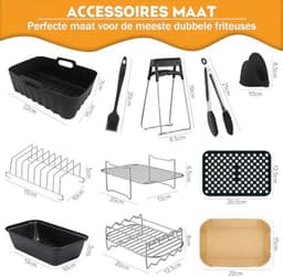 Airfryer Accessoires voor 7.6L-9.5L Heteluchtfriteuses - Silicone Vorm — thumbnail 6