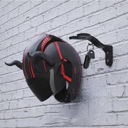 Set van 3 Motorhelm Houders voor Muurbevestiging – Praktische Oplossing voor Helm en Sleutels — thumbnail 4