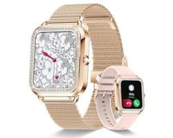 Smartwatch voor dames met Bluetooth en handsfree oproepbeantwoording - 1,60 inch scherm, 200+ sportmodi, hartslagmonitor, stappenteller voor Android en iOS