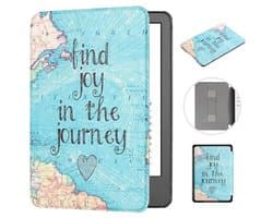 Hoesje voor 6.8" Kindle Paperwhite 11e Generatie - Kunstlederen Beschermhoes met Automatische Wekfunctie