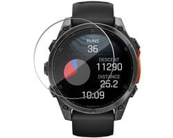 Screenprotector geschikt voor Garmin Fenix 8 Pro – 51mm – Gehard glas – Hoge kwaliteit screen protector 51 mm – Tempered Glass 9H – 1 stuks – TechDefend