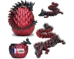 Beweegbare 3D Geprinte Draak met Ei - Verrassend Cadeau en Decoratie