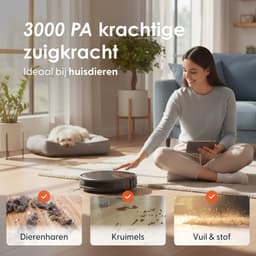 Skoov EcoPulse Robotstofzuiger met Dweilfunctie & Laadstation - Dweilrobot - Huisdieren - Dweil - Hepa - Automatische stofzuiger - Vacuum - Robot - In 1 — thumbnail 2