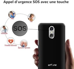 Senior Smartphone met SOS Knop en Grote Letters | 5-Inch HD Scherm, Android 12, 13MP Camera, USB-C, GPS, 2800mAh Accu, Simlock Vrij voor WhatsApp & Wi-Fi — thumbnail 3