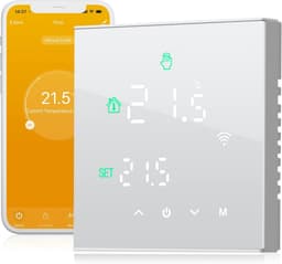 Programmeerbare WiFi Thermostaat Beok Intelligente Tuya APP Water Warmte LCD Touch Screen TGW60W-WIFI-WP - Wit — thumbnail 1