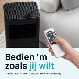 MOA Mobiele Airco - 7.000 BTU - 3-in-1 - Met Afstandbediening - Tot 22m² - Airconditioner met Ontvochtigingsfunctie - Raamafdichtingskit - Zwart — thumbnail 7