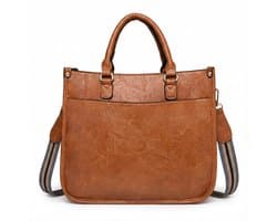 Schoudertas Dames – Vintage Handtas - Vintage Handtas met Meerdere Vakken –27*30*10cm - Met Meerdere Vakken, Past A4 Documenten & 12-inch Laptop - Inclusief een binnenvak met ritssluiting - Hoogwaardig PU-materiaal