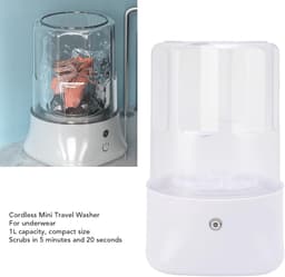 Draagbare mini-wasmachine, stille wasmachine, geschikt voor ondergoed, sokken, enz. (wit) — thumbnail 4