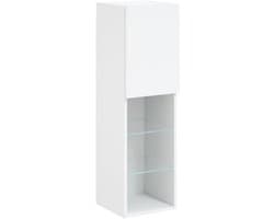 Zwevend TV Meubel met LED Verlichting 102cm Breed Wit - Wandkast en Dressoir