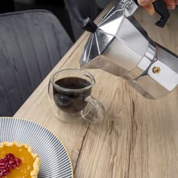 Intirilife Espressomaker aluminium - zilver - 3 kopjes mokkapot, 160 ml Italiaanse koffie, koffiezetapparaat geschikt voor gas, keramische kookplaat, elektrische kookplaat — thumbnail 3