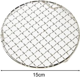 KZQ Rond Roestvrijstalen Grillrek 15 Cm Met Stabiele Voeten, Multifunctioneel Barbecue Gaas voor Koken Afkoelen en BBQ Accessoires — thumbnail 2