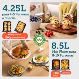 Dubbele Luchtfriteuse met 8,5 L Capaciteit en 8-in-1 Functie — thumbnail 2