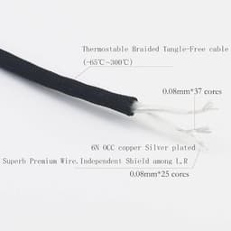 4.4mm Gebalanceerde Upgrade Kabel 6N OCC Verzilt Koper voor Monolith M1060 & NightHawk Hoofdtelefoons — thumbnail 4