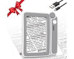 Vergrootglas met Licht en Drie Helderheidsmodi voor Oordelen van Boeken