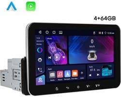 Boscer 1Din Autoradio Universeel - Android 15 - 4+64GB - Apple Carplay & Android Auto (Draadloos) - 7 Inch IPS HD Touchscreen - Navigatiesysteem - Bluetooth, USB & MP5 - GPS - WIFI - Achteruitrijcamera & Microfoon