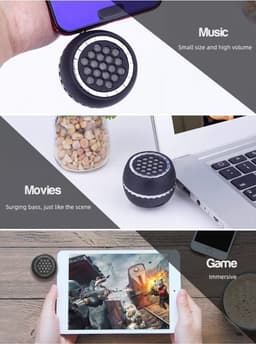 Draagbare Mini Luidspreker met 3,5mm Audio-interface voor Smartphone, Tablet en Computer — thumbnail 4