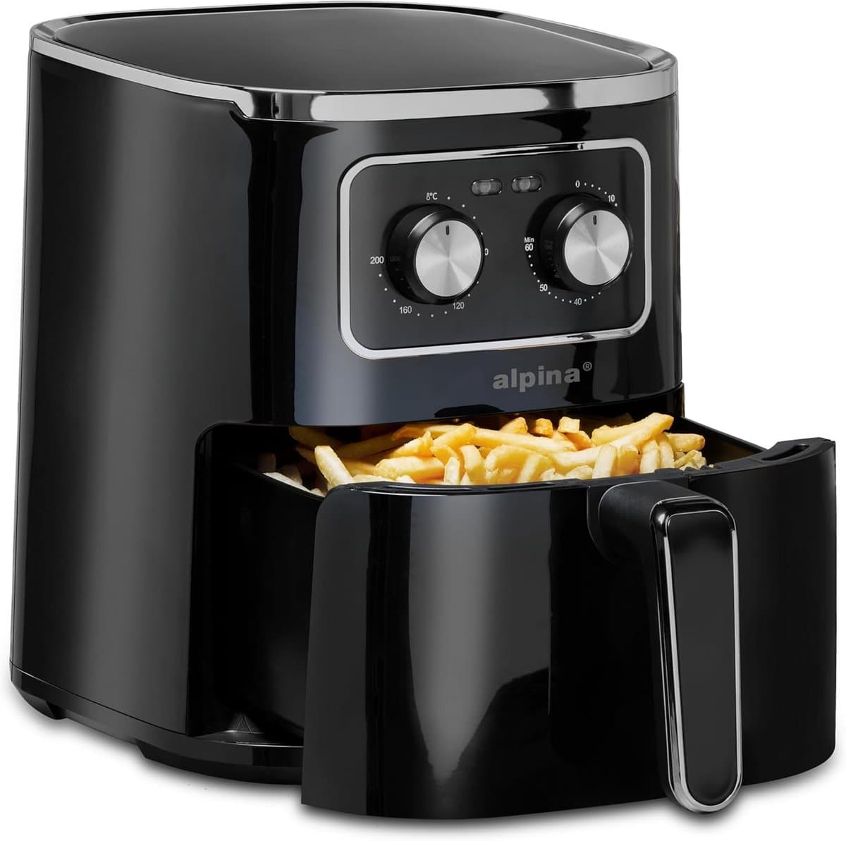 Heteluchtfriteuse 4.5L - Gezond Frituren met Zeer Weinig Olie - Instelbare Temperatuur en Timer — afbeelding 1