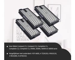 Replacements® HEPA-filters geschikt voor Miele Active AirClean 50 – Voor Complete C3, C2, S8, S6, S5, S4 - Vervangt SF-HA 50 - 4 stuks