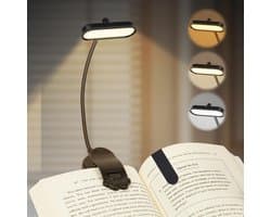 LED Clip-on Lezen Lamp met 3 Kleurinstellingen en Dimbare Helderheid