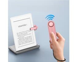 Afstandsbediening, pagina-omschakelaar, geschikt voor Kindle Paperwhite, iPad, tablet en e-reader, draagbare afstandsbediening, radiografische afstandsbediening, automatische pagina-omslag, pagina-omslagapparaat, roze