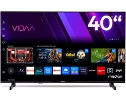 MEDION Full HD TV 100,3 cm (40 inch) (Smart TV, HDR, VIDAA Store, Netflix, Prime Video, Disney+, DAZN, Paramount+, HbbTV, PVR, Bluetooth), MD 840101