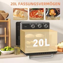 Multifunctionele Mini Oven 20L met Heißluftfunctie en 5 Modi — thumbnail 5