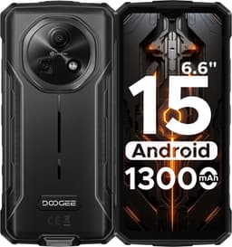 DOOGEE Fire 5 4G - Robuuste Smartphone - Robuuste Telefoon - Android 15 - 12 GB RAM / 64 GB ROM (TF 2 TB) - 6,6-inch HD+90 Hz - 13000 mAh - 13 MP +8 MP camera - Face ID - NFC - OTG - GPS - Grijs — thumbnail 1