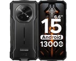 DOOGEE Fire 5 4G - Robuuste Smartphone - Robuuste Telefoon - Android 15 - 12 GB RAM / 64 GB ROM (TF 2 TB) - 6,6-inch HD+90 Hz - 13000 mAh - 13 MP +8 MP camera - Face ID - NFC - OTG - GPS - Grijs