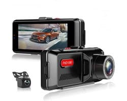 TechU™ Dashcam Dual Camera – M05 – 3.16 inch Full HD Scherm – Dashboardcamera – Nachtvisie – Loop Recording – Bewegingssensor – G-sensor – Parkeer Monitor – Incl. Achteruitrijcamera - voor auto