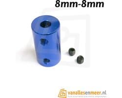 Vaste Motorkoppeling 8mm naar 8mm cnc