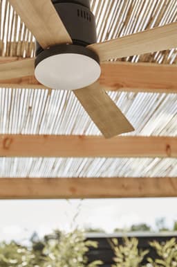 Evolar Plafondventilator met Verlichting - Hout - 132 cm - Stille Plafondlamp met Ventilator - Dimbaar Warm Wit Licht (LED) - EVO-CF52BWD — thumbnail 3