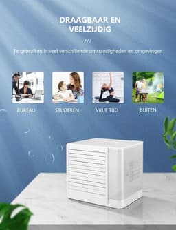 FlinQ Aircooler - Luchtkoeler - tafelventilator - Airco - 800ml Waterreservoir - LED-verlichting — thumbnail 3