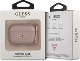 Guess Saffiano Logo AirPods Pro Case - Pink — thumbnail 3